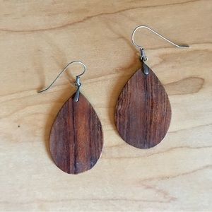 Handmade Bubinga Wood Earrings